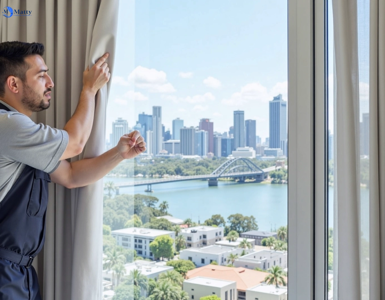Professional curtain steam cleaning service hillsdale-nsw QLD by Matty Curtain Cleaning
